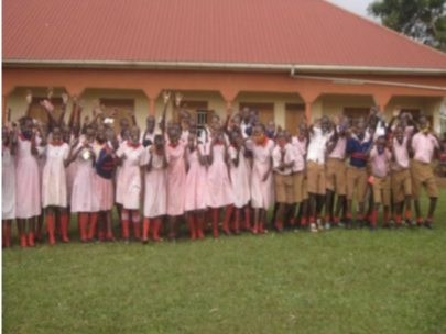 Kids in front of School